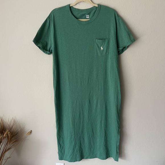 Polo Ralph Lauren Dresses & Skirts - Polo Ralph Lauren
Cotton Knit Crew Neck Short Sleeve Dress green Large